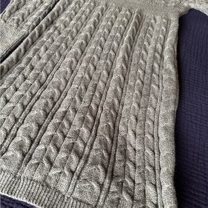 Green Cable Knit Sweater Dress